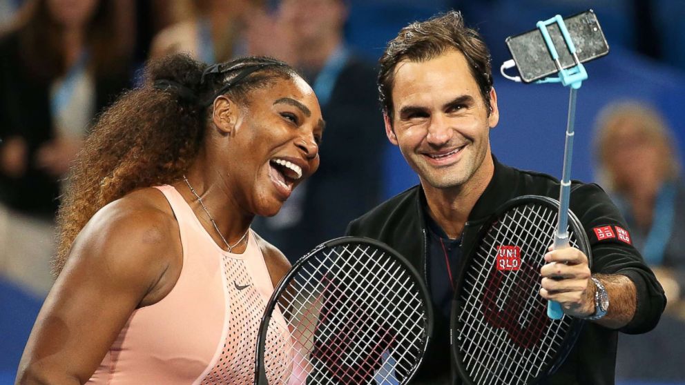 VIDEO: Roger Federer defeats Serena Williams in doubles battle  