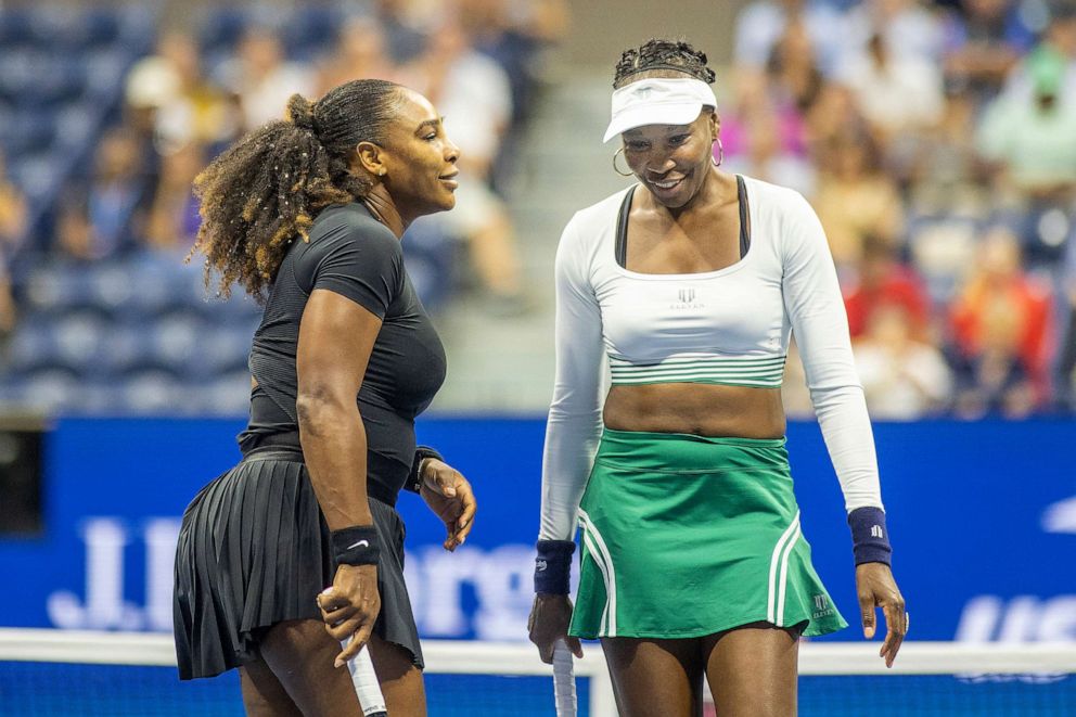 Serena Williams Shows Off Sister Venus Williams Awards Trophies ABC 