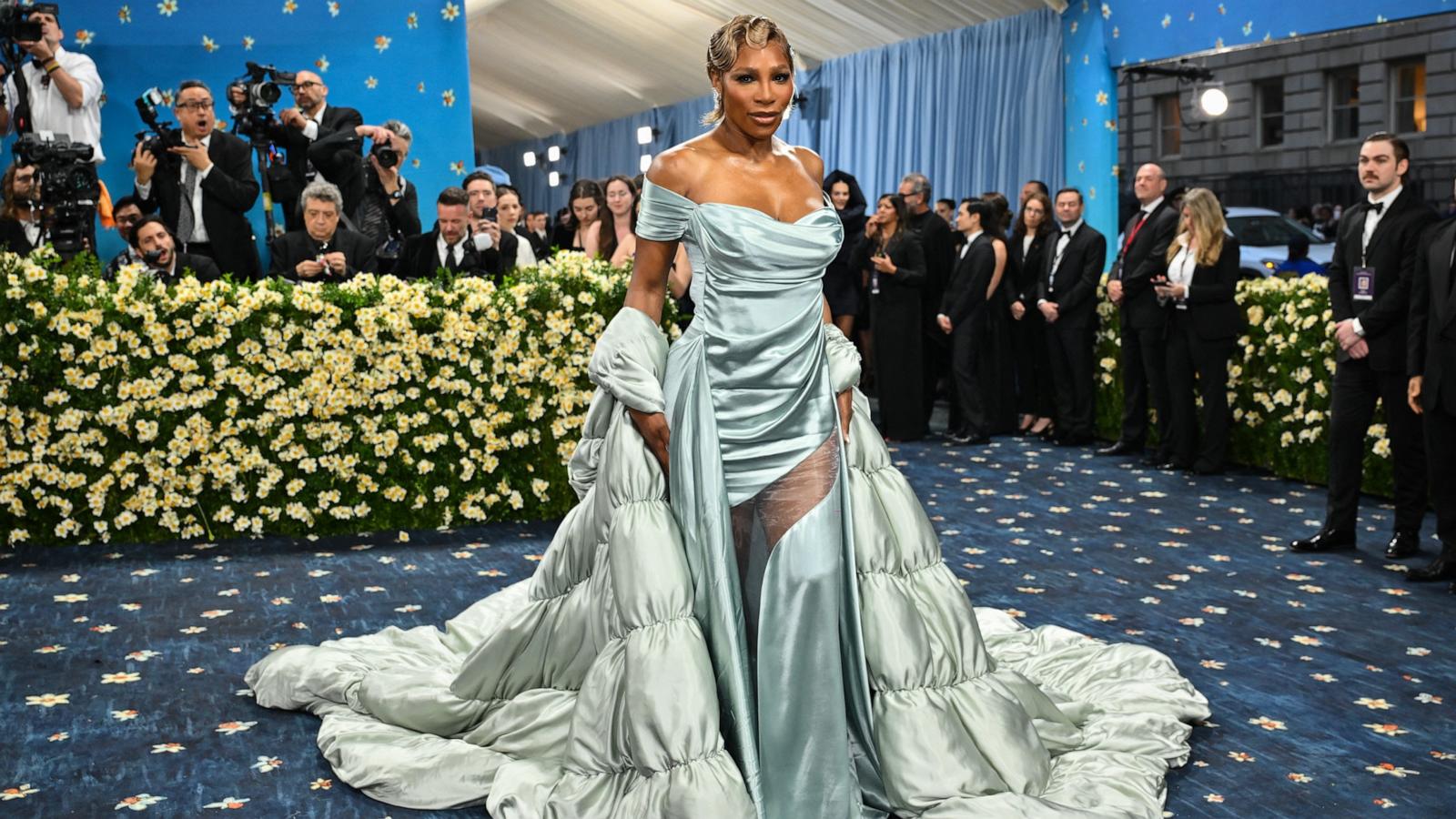 PHOTO: Serena Williams arrives for the 2025 Met Gala at the Metropolitan Museum of Art on May 5, 2025, in New York.