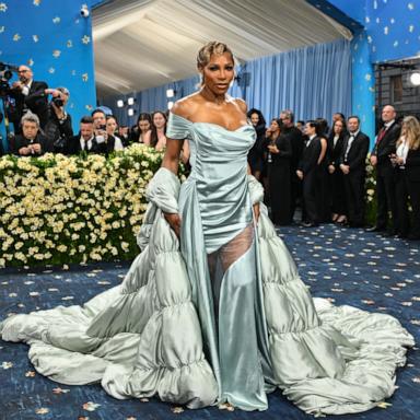PHOTO: Serena Williams arrives for the 2025 Met Gala at the Metropolitan Museum of Art on May 5, 2025, in New York. 
