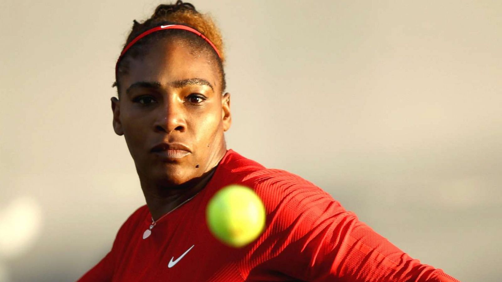 PHOTO: Serena Williams of the U.S. returns a shot to Johanna Konta of Great Britain during Day 2 of the Mubadala Silicon Valley Classic at Spartan Tennis Complex, July 31, 2018, in San Jose, Calif.