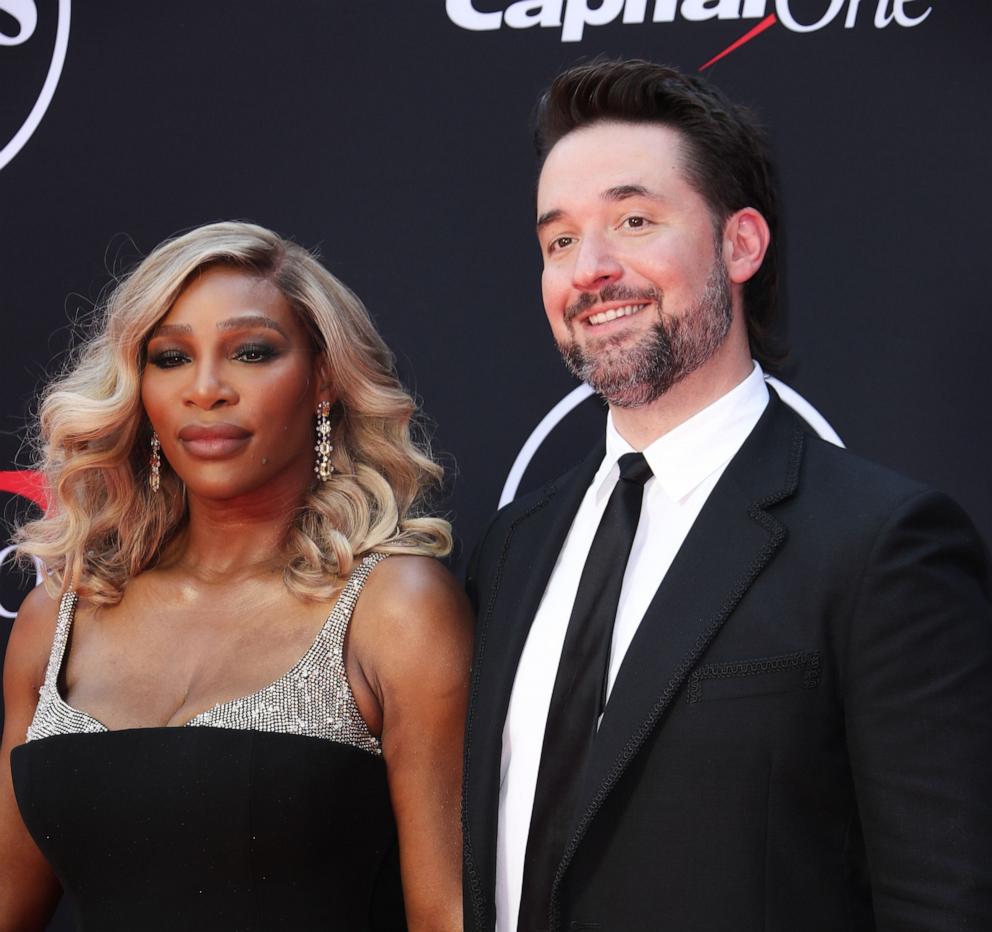 PHOTO: Serena Williams and Alexis Ohanian at the ESPY Awards in Los Angeles on July 11, 2024.