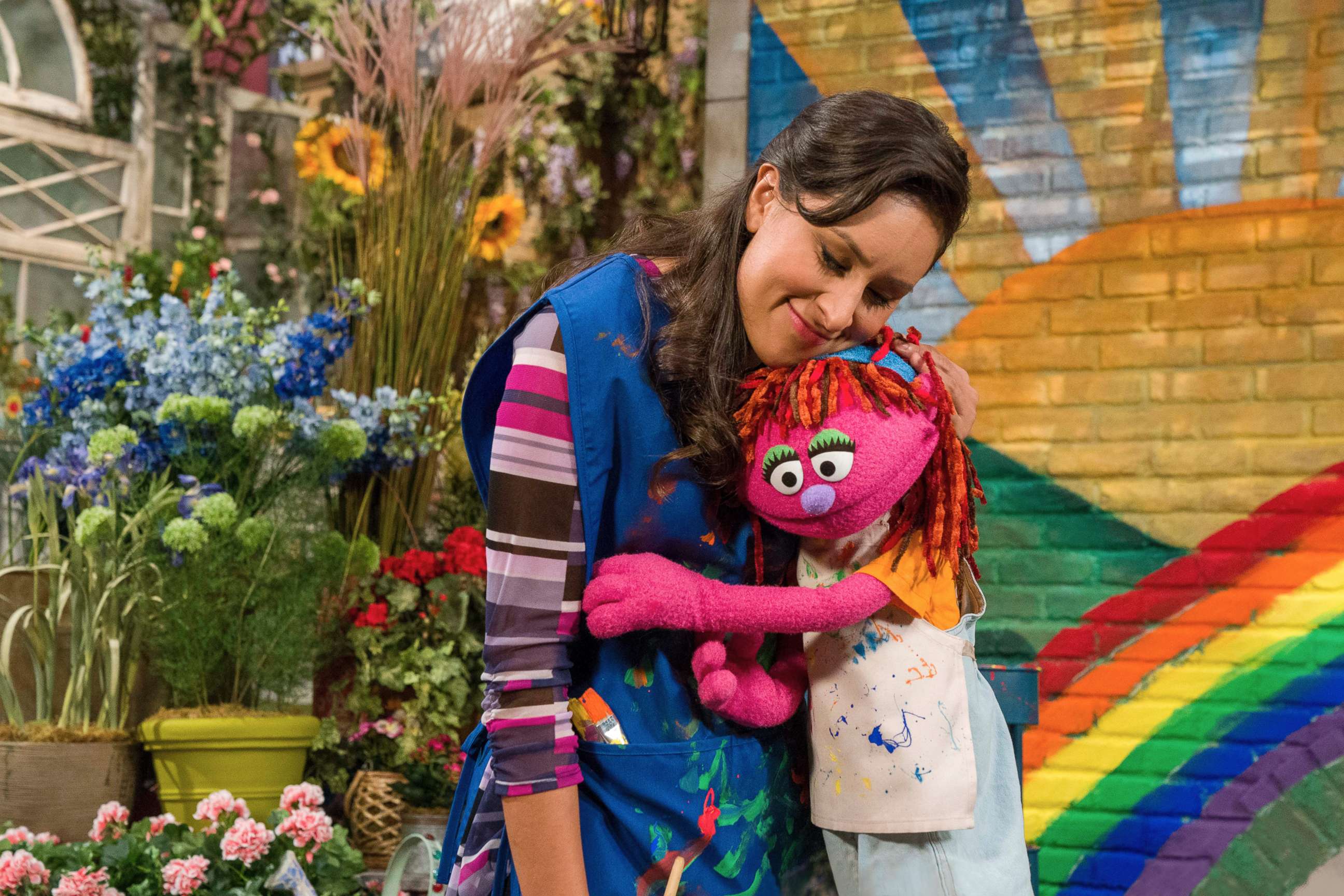 PHOTO: Lily, a seven-year-old Muppet, is part of Sesame Street's new initiative on homelessness.