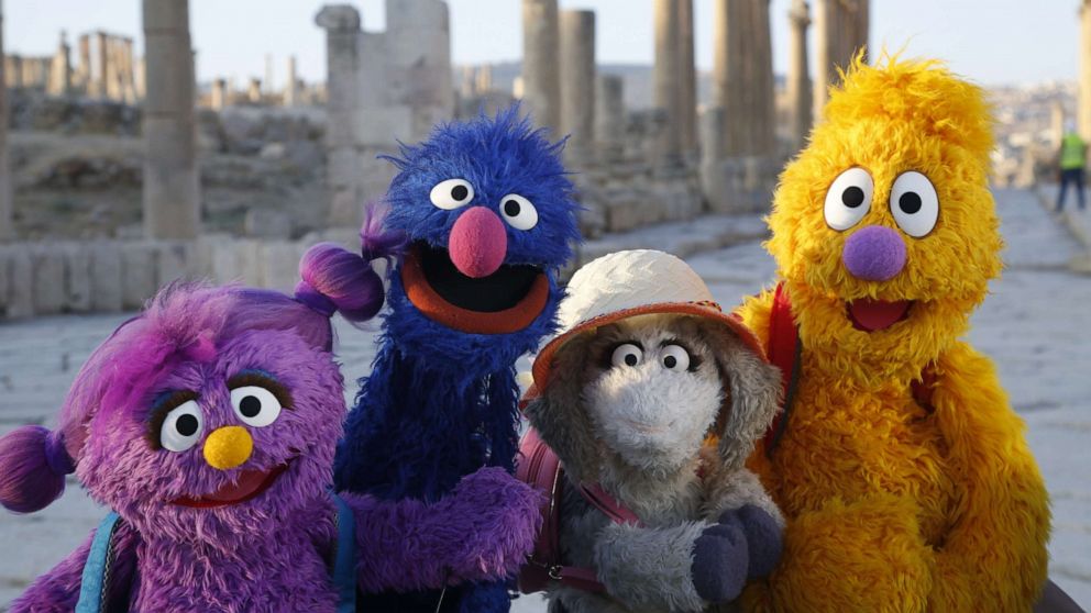 PHOTO: Basma, Grover, Ma'zooza and Jad on an adventure. 