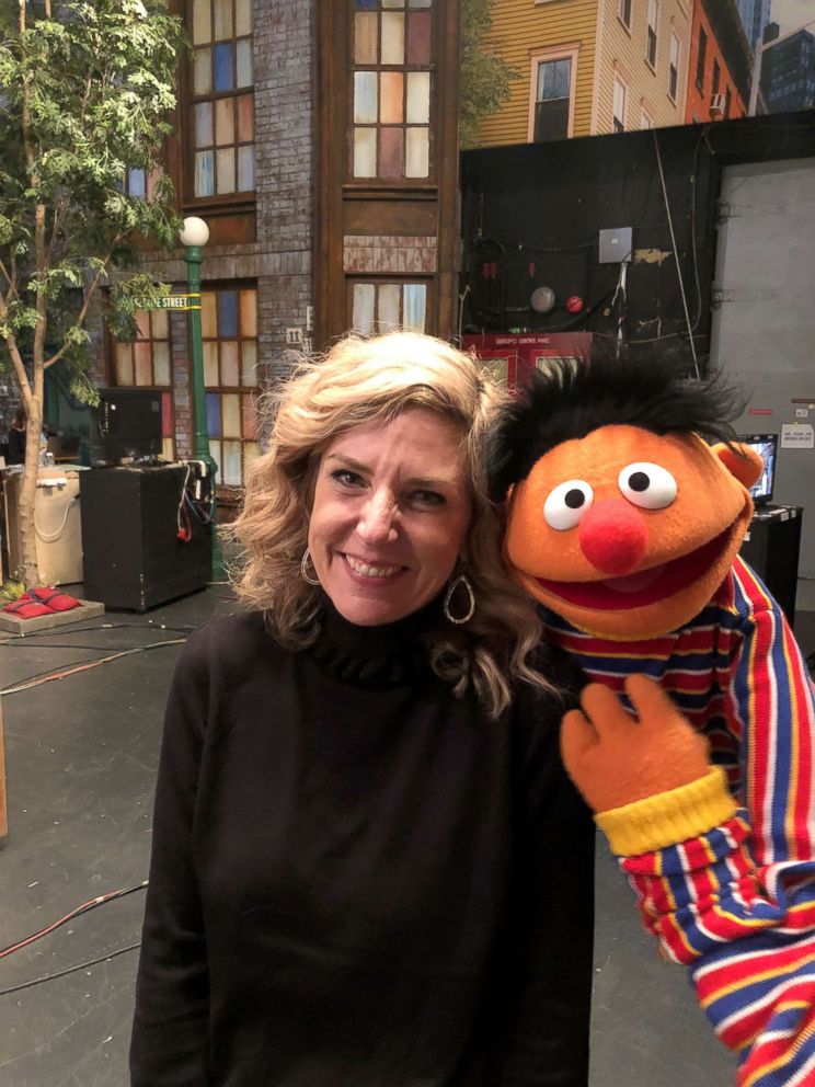 PHOTO: Maddy Cunningham surprised her mother, Heather, with a visit to the "Sesame Street" set in New York City on Oct. 25, 2018.