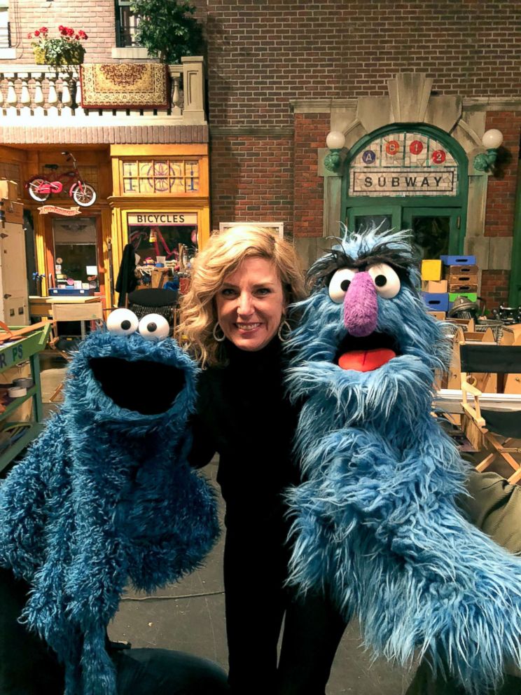 PHOTO: Maddy Cunningham surprised her mother, Heather, with a visit to the "Sesame Street" set in New York City on Oct. 25, 2018.