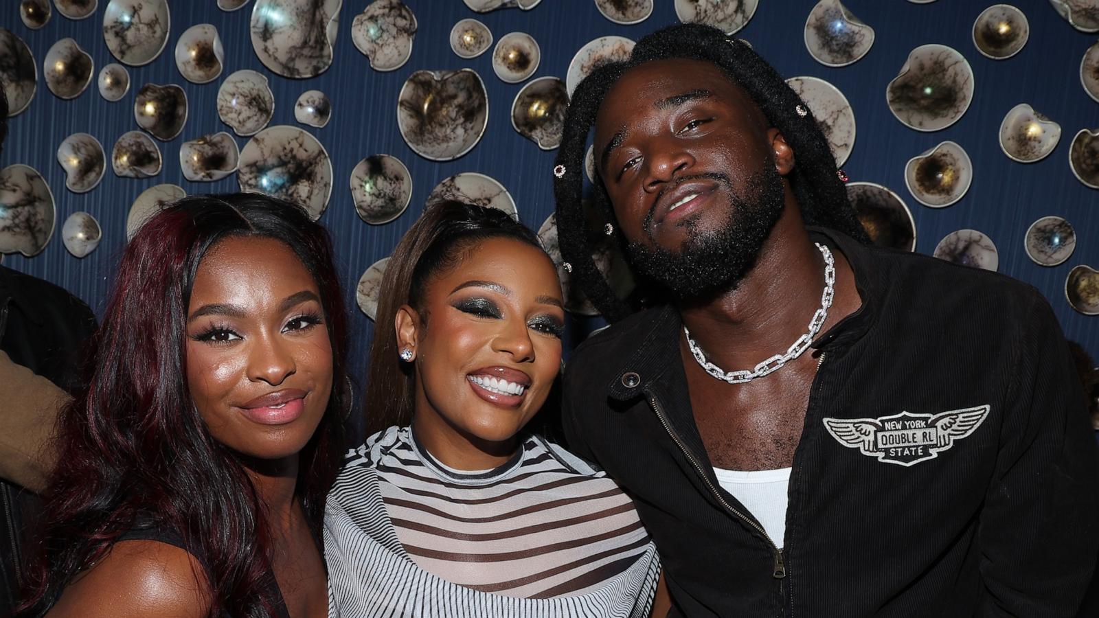 PHOTO: Coco Jones, Victoria Monet and Shaboozey celebrate The GRAMMYs at Fleur Room on Feb. 02, 2025 in Los Angeles.