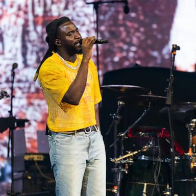 PHOTO: Shaboozey perfroms at Little Caesars Arena on Nov. 6, 2024 in Detroit.