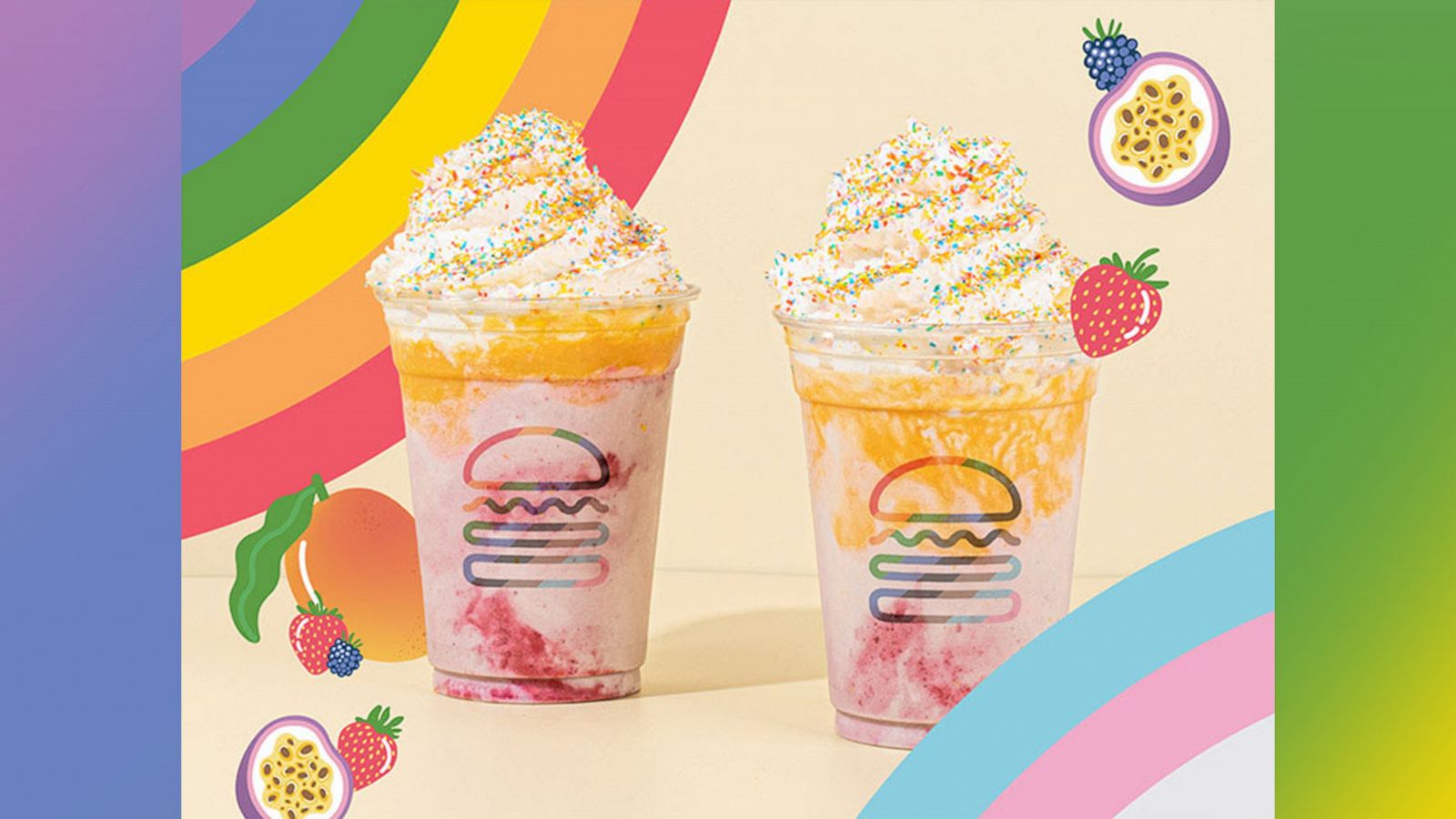 PHOTO: To commemorate Pride Month, Shake Shack will be releasing a Pride Shake.