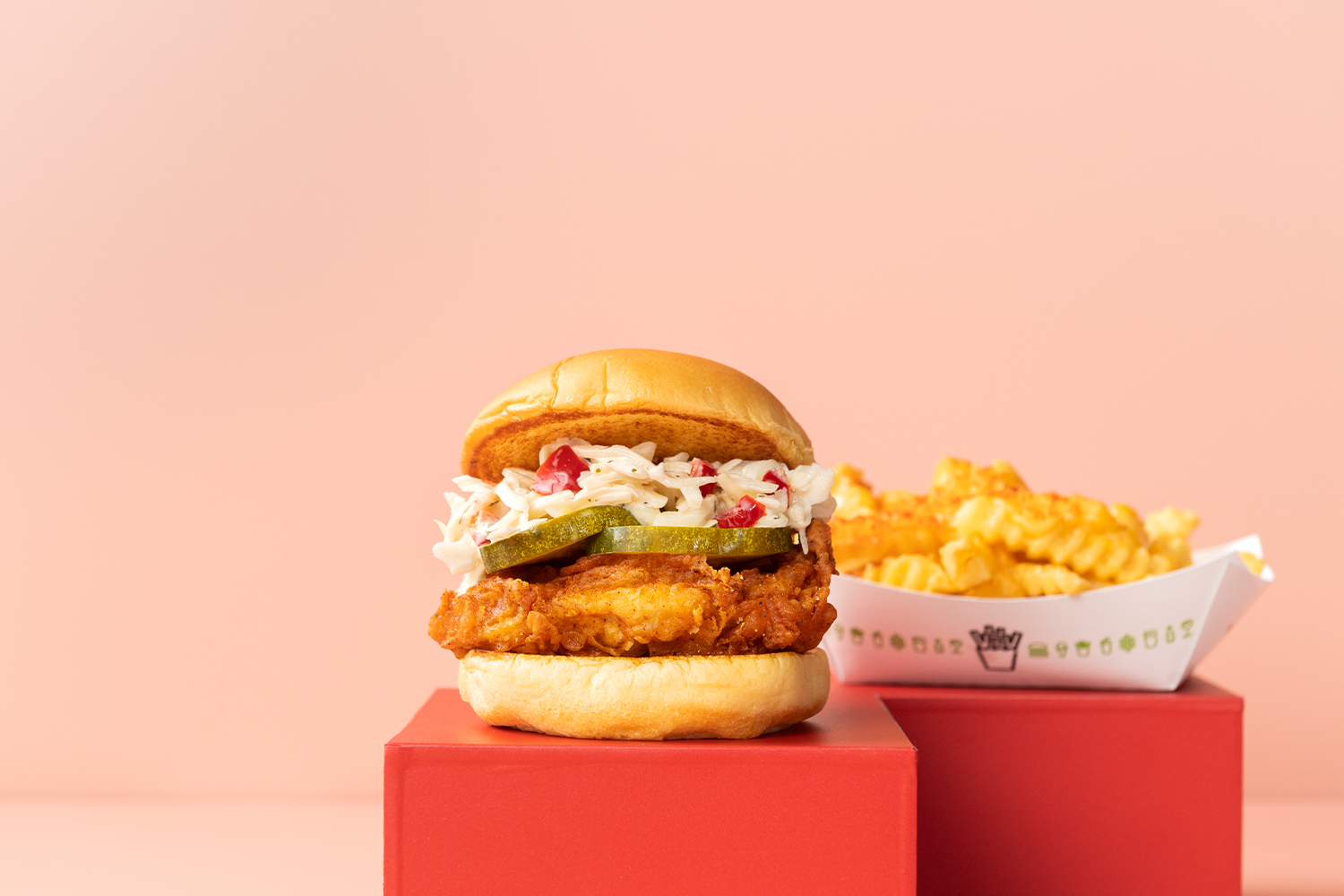 PHOTO:  Hot Chick’n sandwich returns to Shake Shack along with new Hot Chick’n Bites, Hot Spicy Fries and Hot Spicy Cheese Fries made with guajillo and cayenne pepper dusting.
