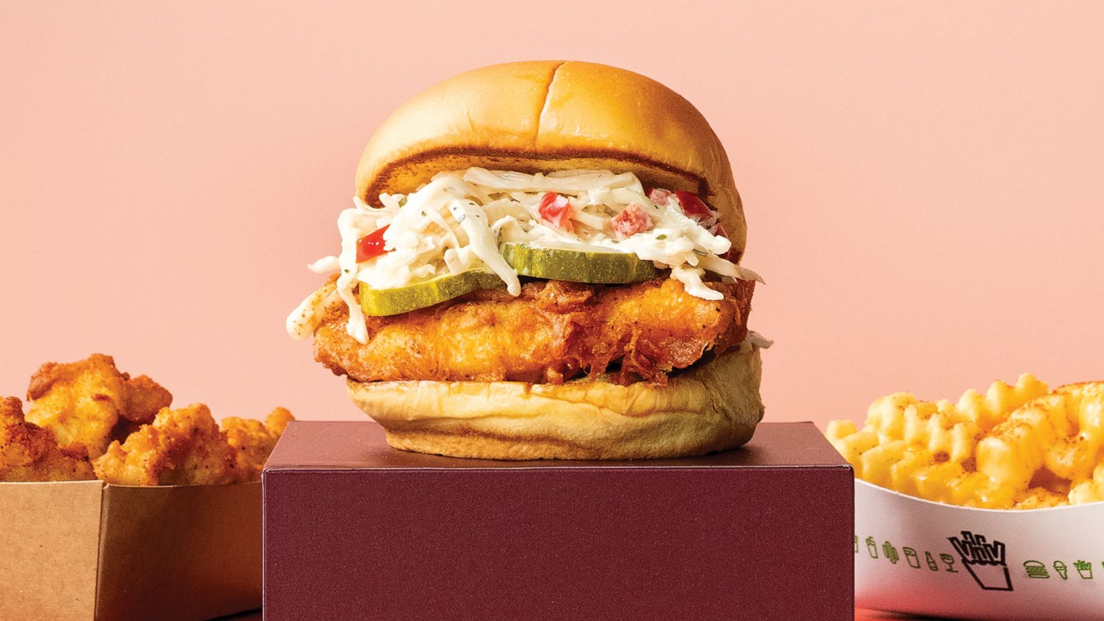 PHOTO: Hot Chick’n sandwich returns to Shake Shack along with new Hot Chick’n Bites, Hot Spicy Fries and Hot Spicy Cheese Fries made with guajillo and cayenne pepper dusting.