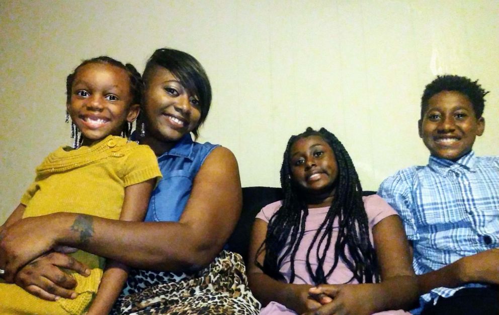 PHOTO: Shaketha McGregor poses with her three kids, Jahkeem, Takeia and Serinity.
