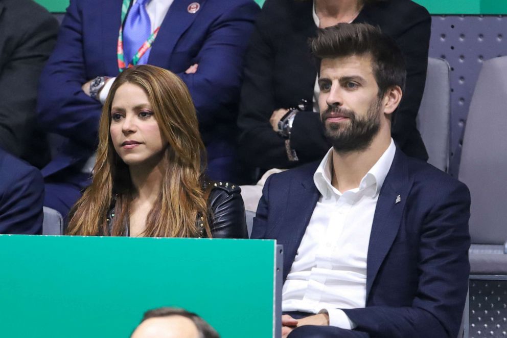 PHOTO: In this Nov. 24, 2019, file photo, Shakira and Gerard Pique attend the Davis Cup Final in Madrid, Spain.