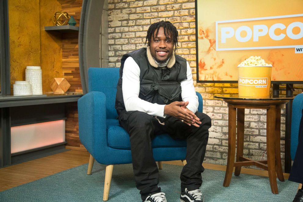 PHOTO: Shameik Moore appears on "Popcorn with Peter Travers" at ABC News studios, Dec. 10, 2018, in New York City.