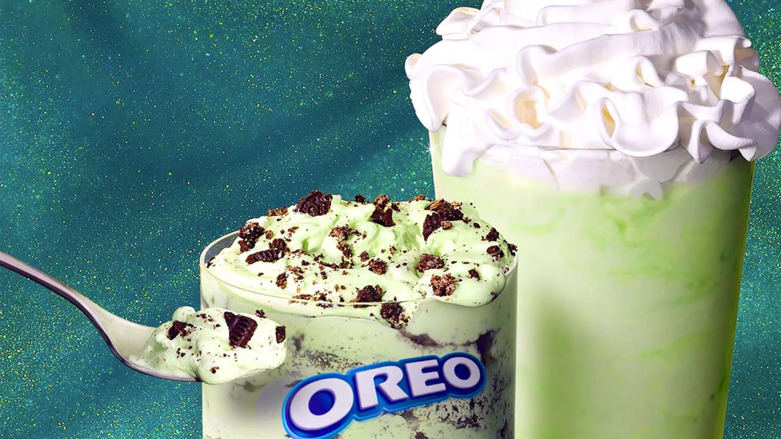 PHOTO: McDonald's Shamrock shake is back with an Oreo addition.