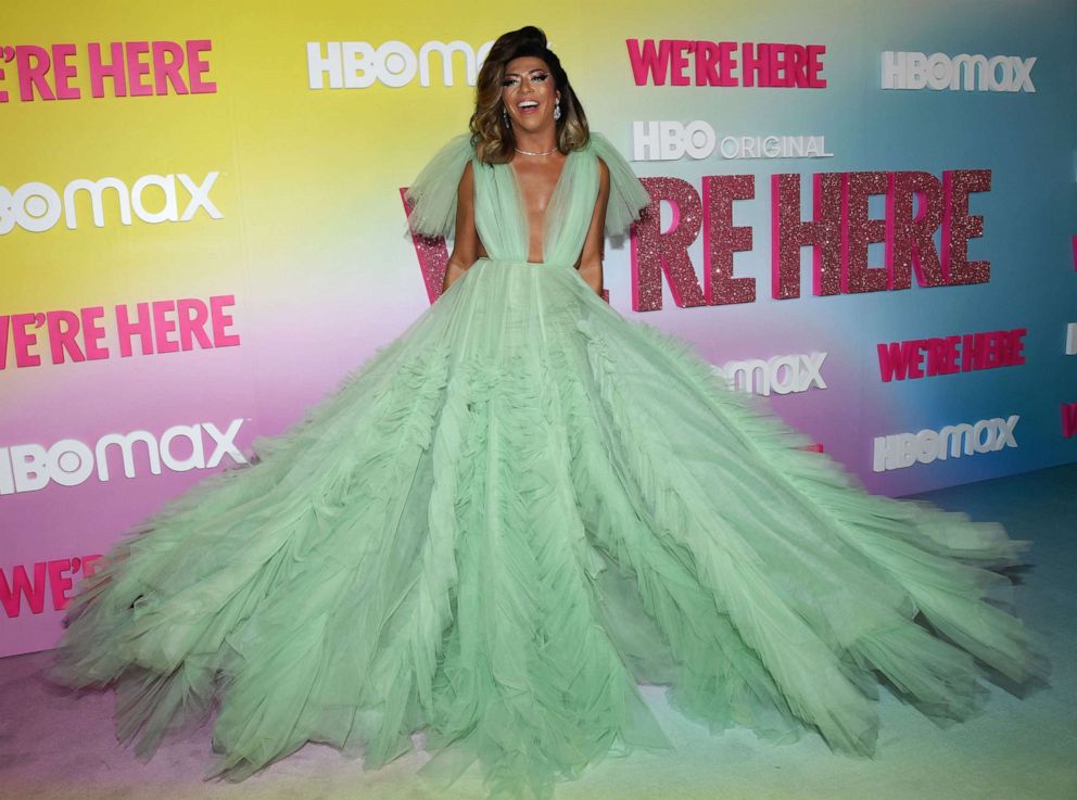 PHOTO: Shangela attends the Los Angeles Premiere Of Season 2 Of HBO's Unscripted Series "We're Here" at Sony Pictures Studios on Oct. 08, 2021, in Culver City, Calif.