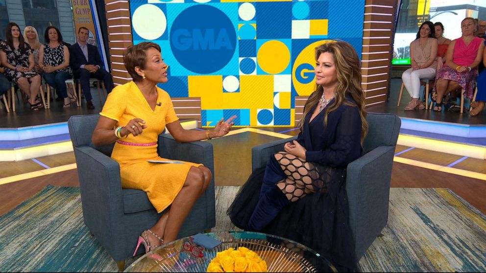 PHOTO: Shania Twain talks to GMA's Robin Roberts on "Good Morning America," June 17, 2019.