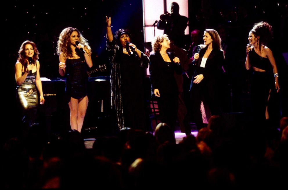 PHOTO: Gloria Estefan, Mariah Carey, Aretha Franklin, Carole King, Celine Dion and Shania Twain in 1993.