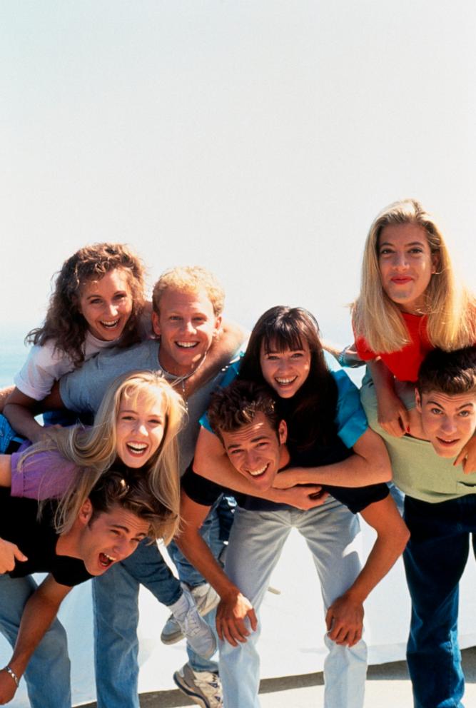 PHOTO: Cast of "Beverly Hills, 90210," Aug. 1, 1991.