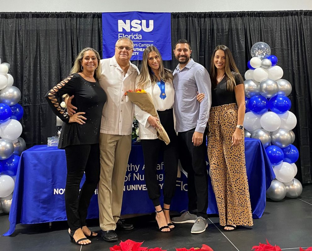 PHOTO: Shannon Rosen graduated from Nova Southeastern University's nursing program in December, 2021.