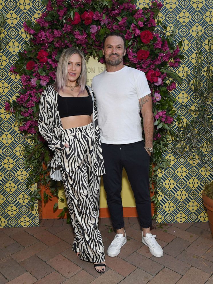 PHOTO: Sharna Burgess and Brian Austin Green attend a Fashion Island event on Sept. 16, 2022, in Newport Beach, Calif.