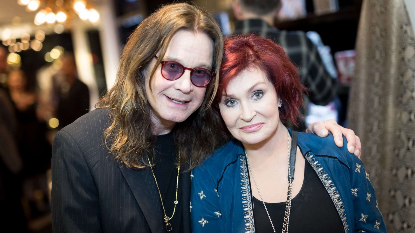 PHOTO: Ozzy Osbourne and Sharon Osbourne attend the Billy Morrison - Aude Somnia Solo Exhibition at Elisabeth Weinstock on September 28, 2017 in Los Angeles, California.