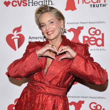 PHOTO: Sharon Stone attends the American Heart Association's Go Red for Women Red Dress Collection benefit concert at Jazz at Lincoln Center, Jan. 30, 2025, in New York. 