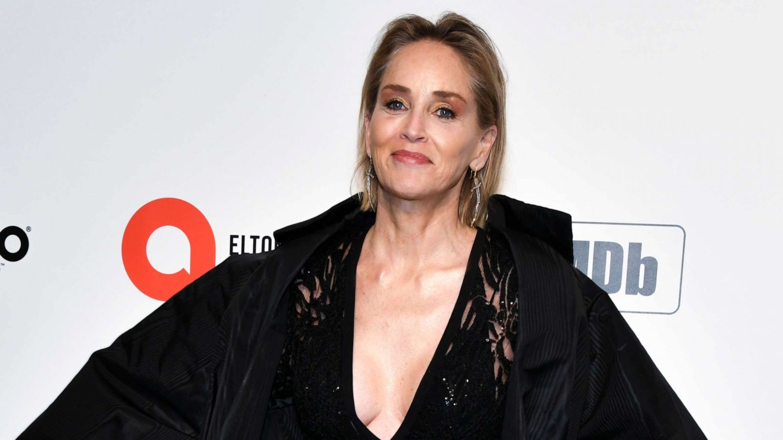 PHOTO: Sharon Stone attends the 28th annual Elton John AIDS Foundation Academy Awards viewing party, Feb. 9, 2020, in West Hollywood, Calif.