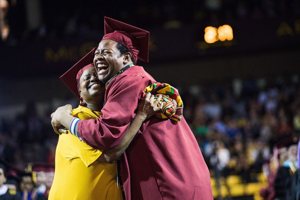 PHOTO: Sharonda Wilson graduated from Ferris State University and Stephan Wilson graduated from Central Michigan University.