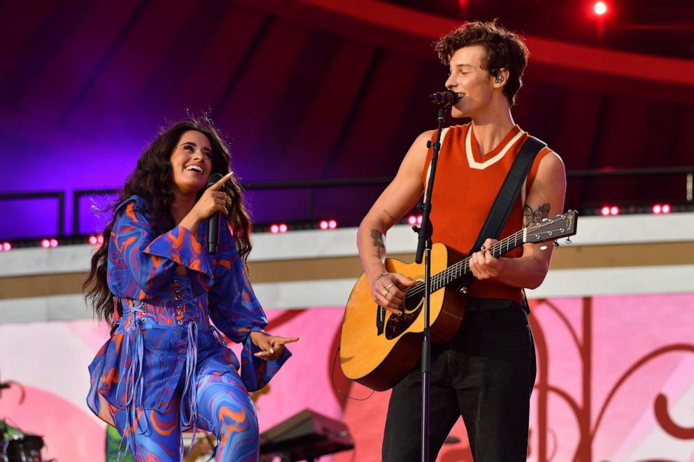 PHOTO: Camila Cabello and Shawn Mendes at Global Citizen Live on Sept. 25, 2021 in New York City. 