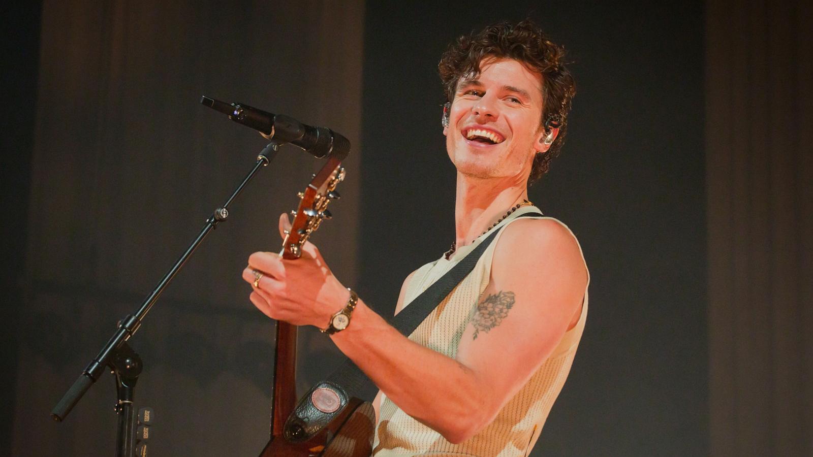 PHOTO: In this Nov. 13, 2024, file photo, Canadian singer Shawn Mendes performs live on stage during a concert at the Tempodrom in Berlin.