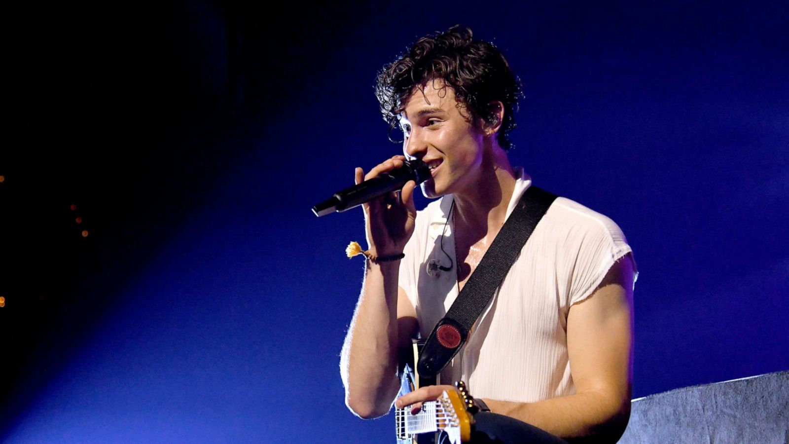 PHOTO: Shawn Mendes performs during the kick off of the North American leg of "Shawn Mendes: The Tour" at Moda Center, June 12, 2019, in Portland.