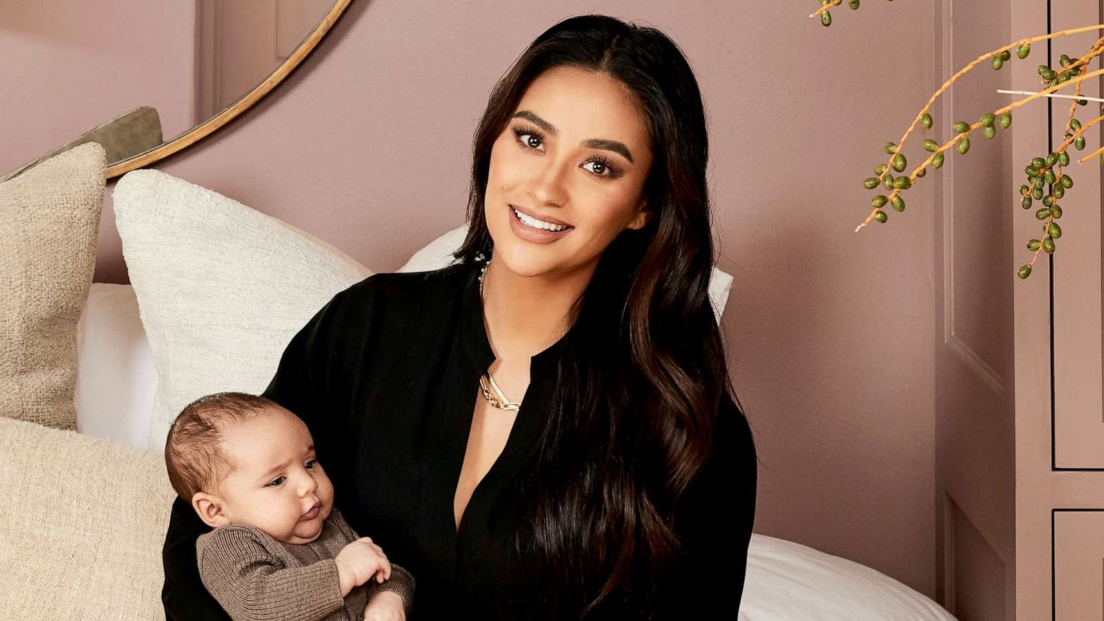 PHOTO: Shay Mitchell and her daughter, Atlas, are photographed for Architectural Digest.