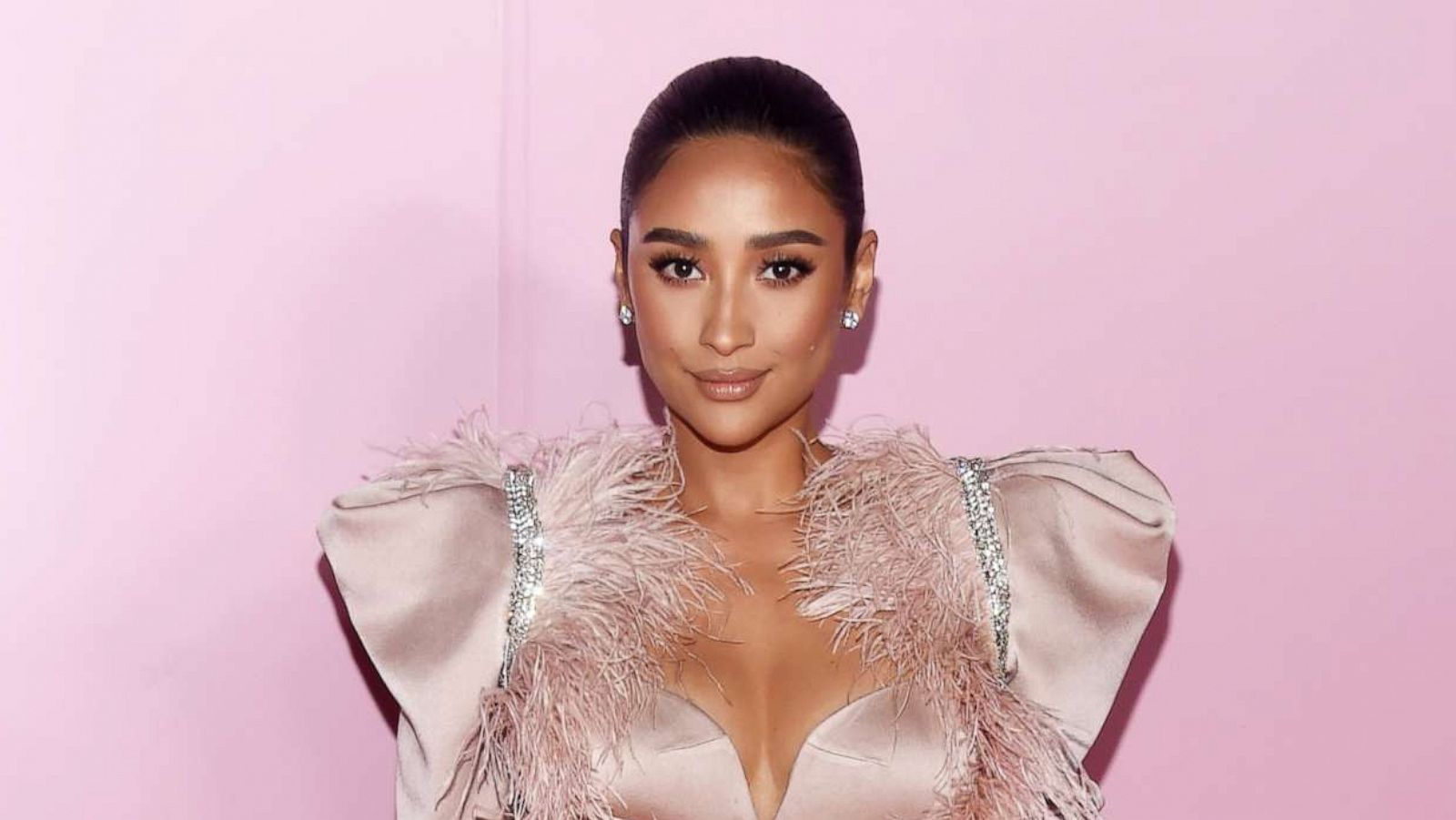 PHOTO: Shay Mitchell arrives at the launch of Patrick Ta's Beauty Collection at Goya Studios, April 4, 2019, in Los Angeles.