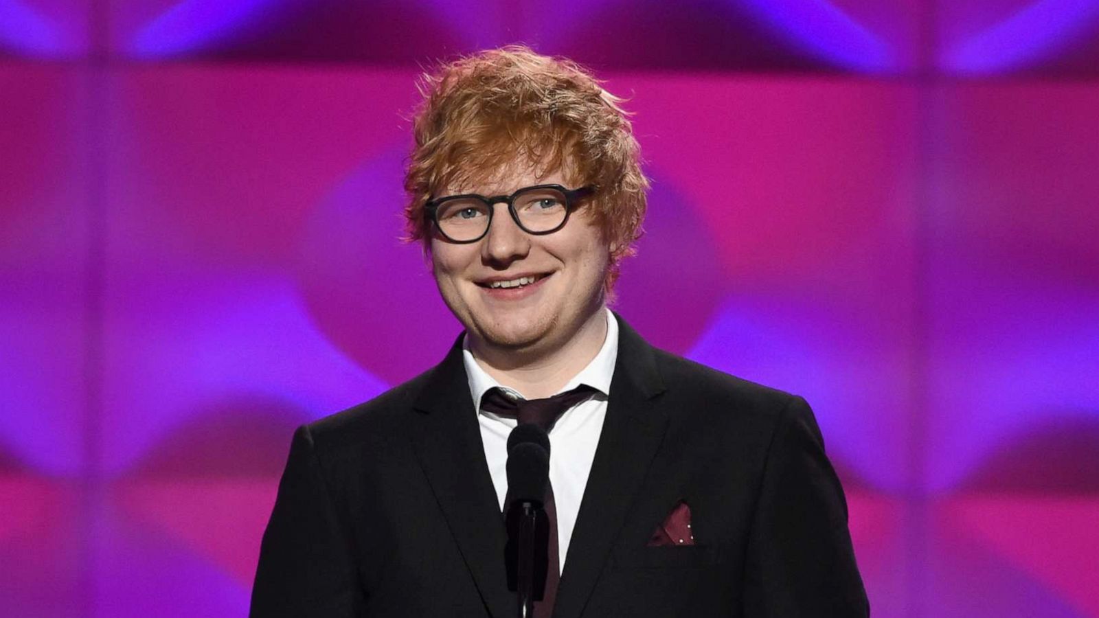 PHOTO: Ed Sheeran speaks onstage at Billboard Women In Music 2017 at The Ray Dolby Ballroom at Hollywood & Highland Center on Nov. 30, 2017, in Hollywood, Calif.