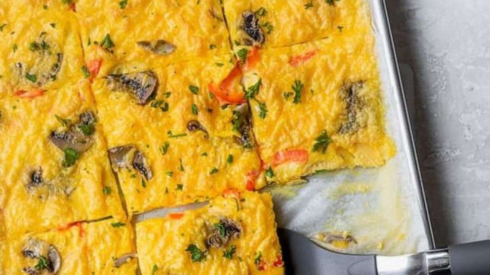 PHOTO: Sheet pan eggs are a simple way to serve breakfast or brunch for a crowd.