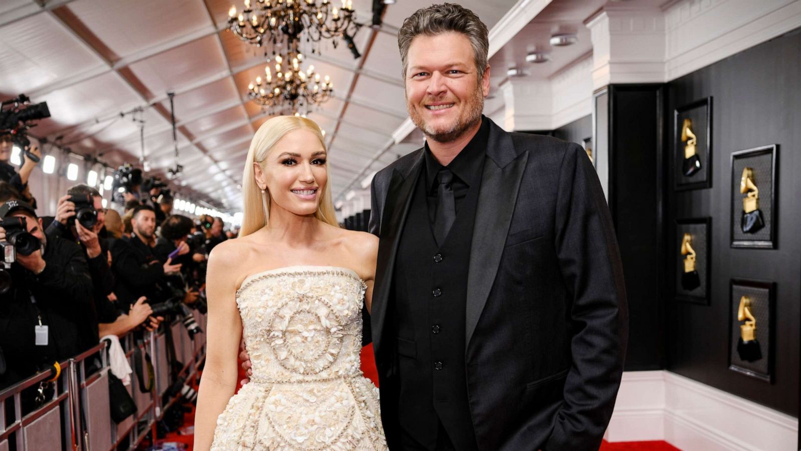 PHOTO: Gwen Stefani and Blake Shelton attends The 62nd Annual Grammys Awards in Los Angeles, Jan. 26, 2020.