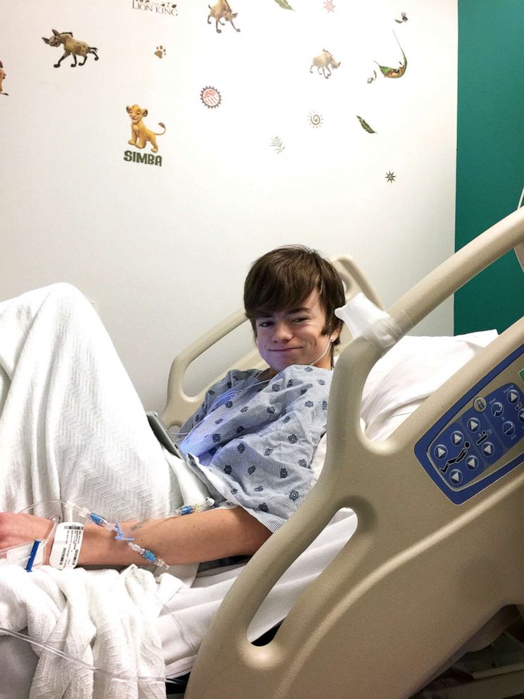 PHOTO: John Ben Shepperd, 18, is seen laying in a hospital bed in an undated photo. 