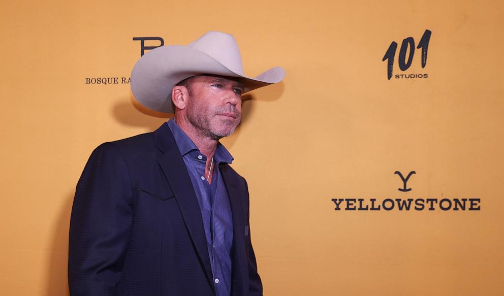 PHOTO: Taylor Sheridan attends the black carpet during "Yellowstone" Season 5 Fort Worth Premiere at Hotel Drover on Nov. 13, 2022 in Fort Worth, Texas.