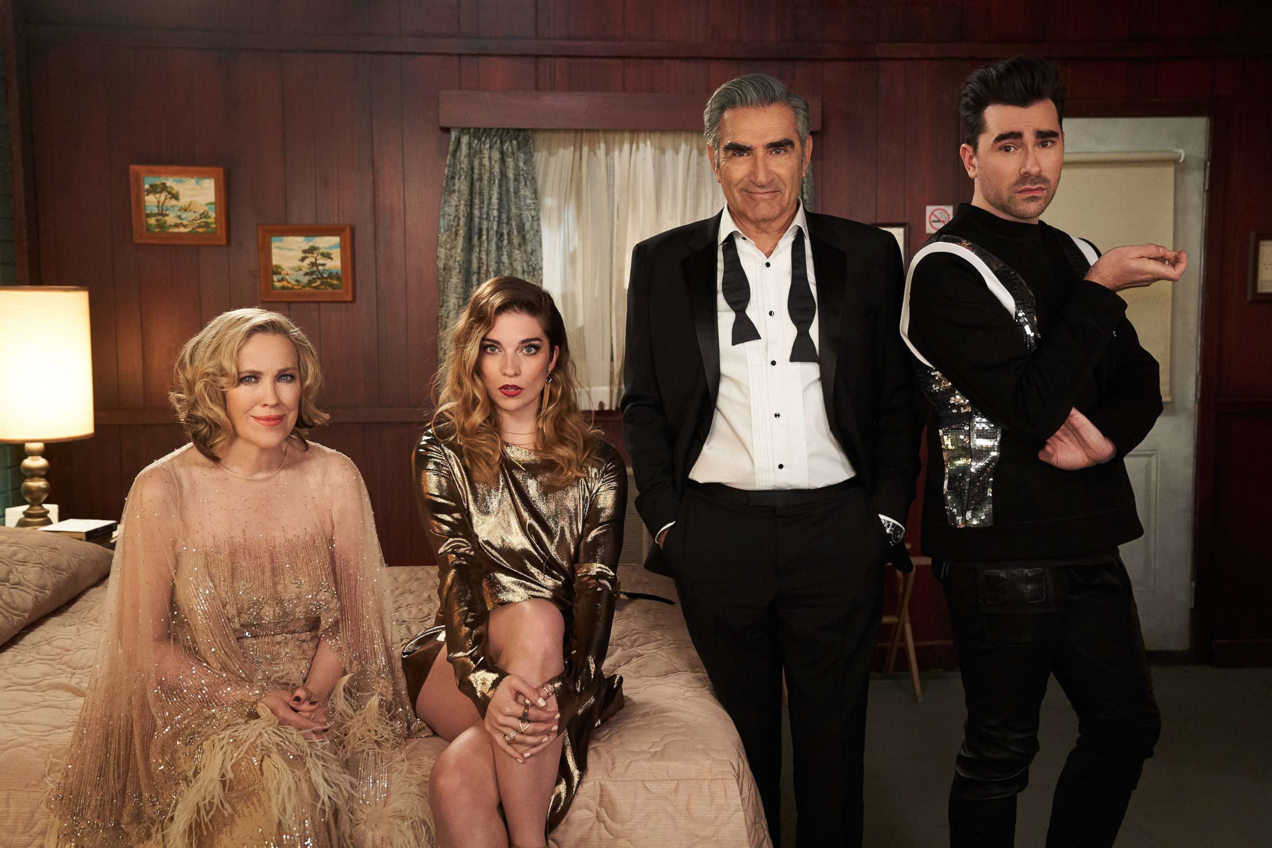 PHOTO: Catherine O'Hara, Annie Murphy, Eugene Levy and Daniel Levy are pictured in a promotional photo from CBS Television's, "Schitt's Creek."