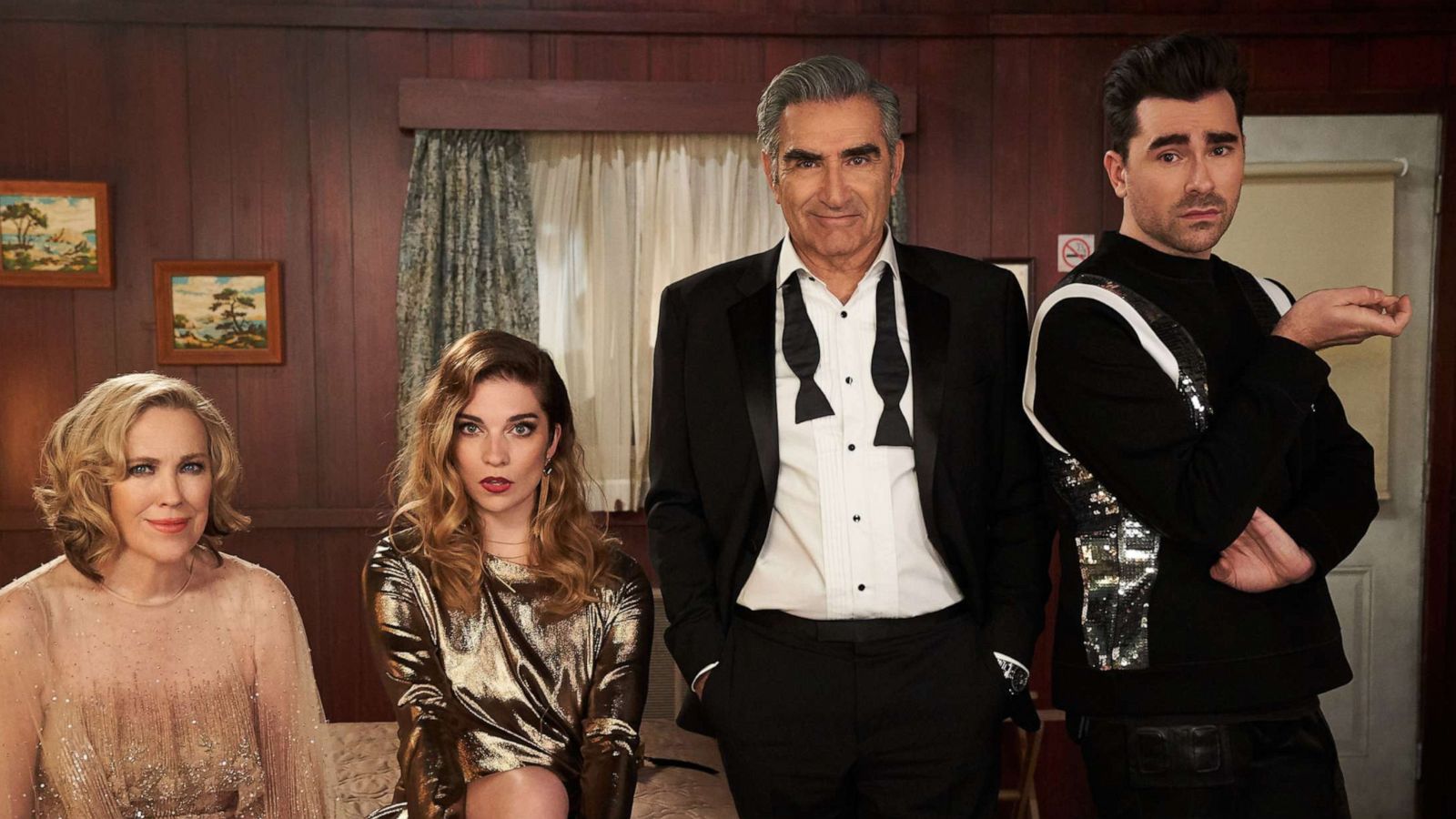 PHOTO: Catherine O'Hara, Annie Murphy, Eugene Levy and Daniel Levy are pictured in a promotional photo from CBS Television's, "Schitt's Creek."