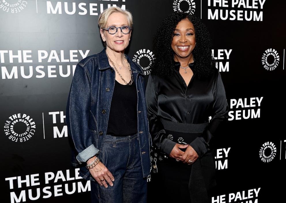 PHOTO: Betsy Beers and Shonda Rhimes attend Celebrating 20 Years Of Shondaland at The Paley Museum, May 7, 2025, in New York.