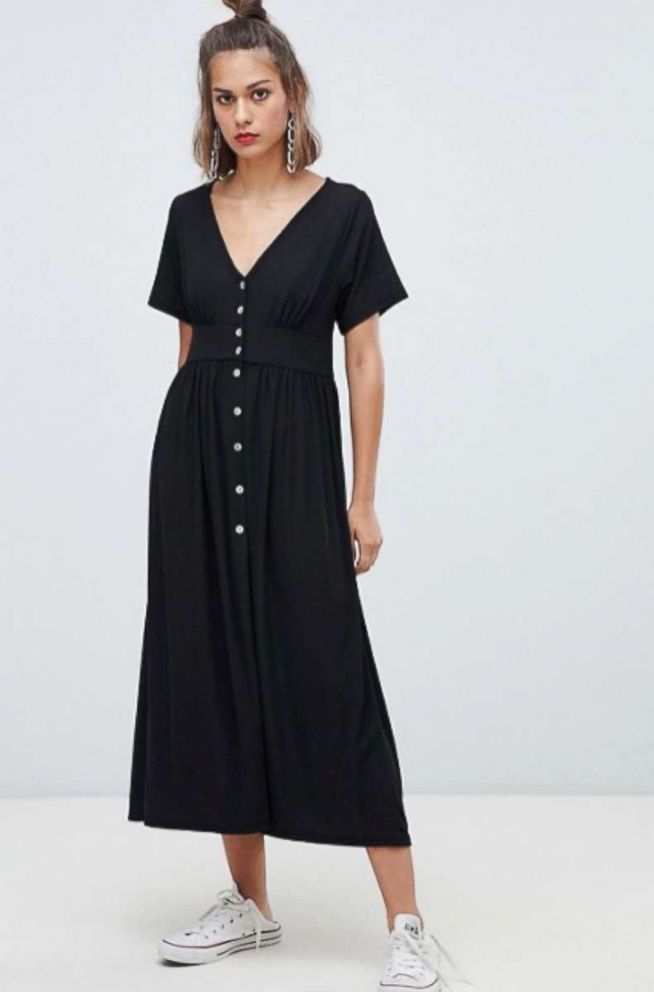 PHOTO: The pull&bear button front midi dress by ASOS is pictured here.