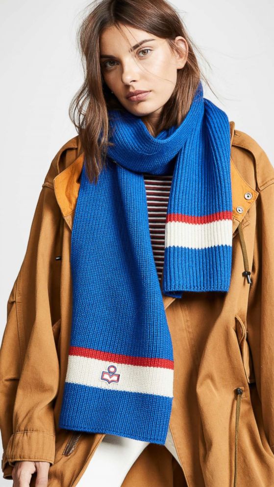 PHOTO: Sometimes splurging on a striking designer piece is all you need to tie your fall look together. We love this scarf for its sporty-meets-luxe vibe.