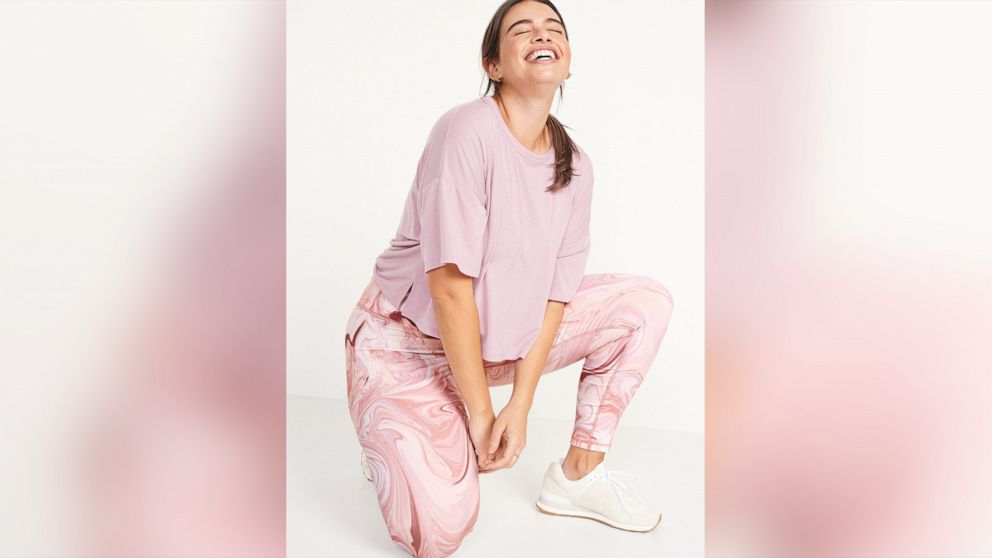 High-Waisted PowerPress 7/8-Length Leggings for Women are sold at Old Navy.