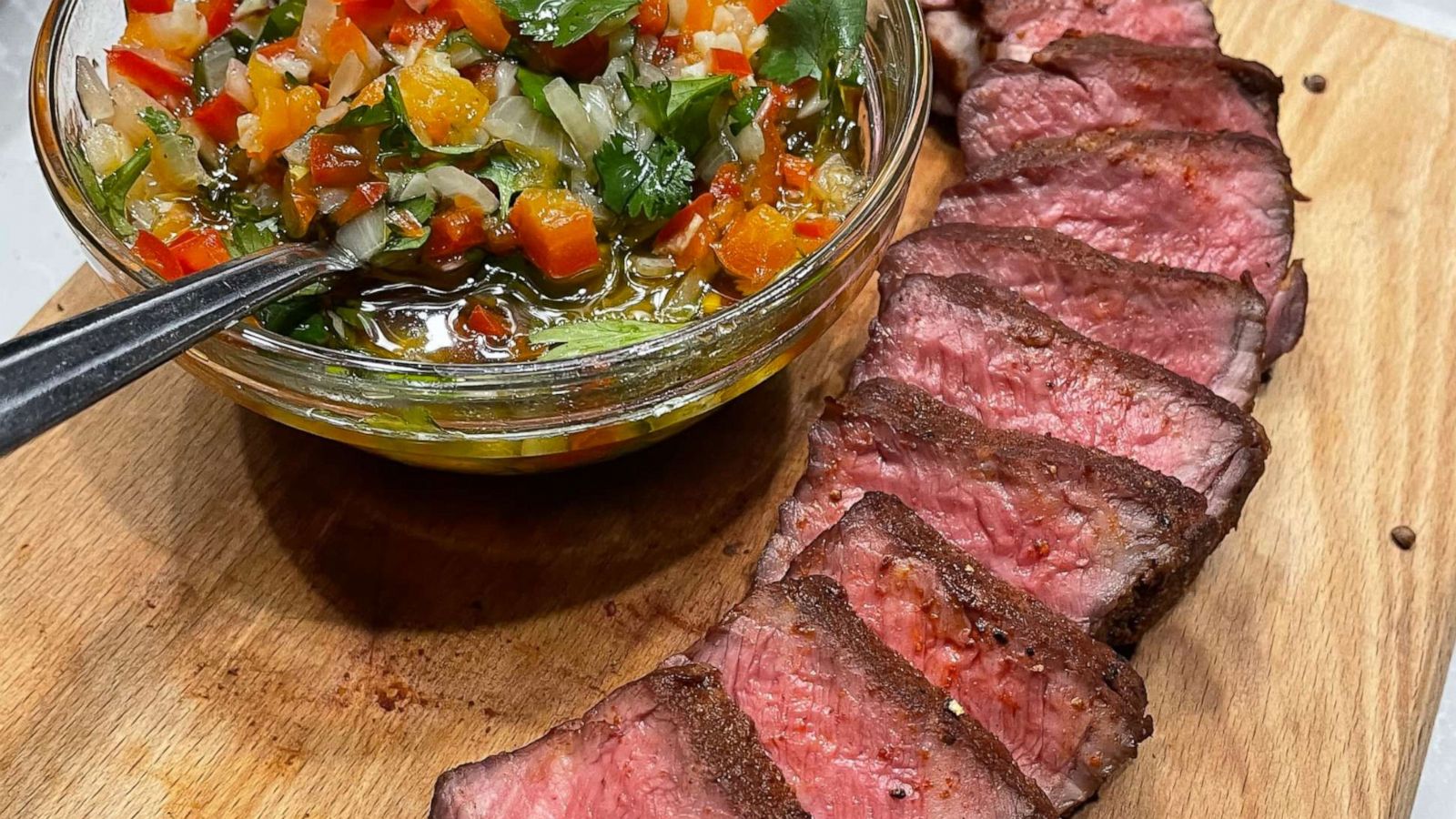 PHOTO: Roasted boneless short ribs with red pepper relish made on "GMA."