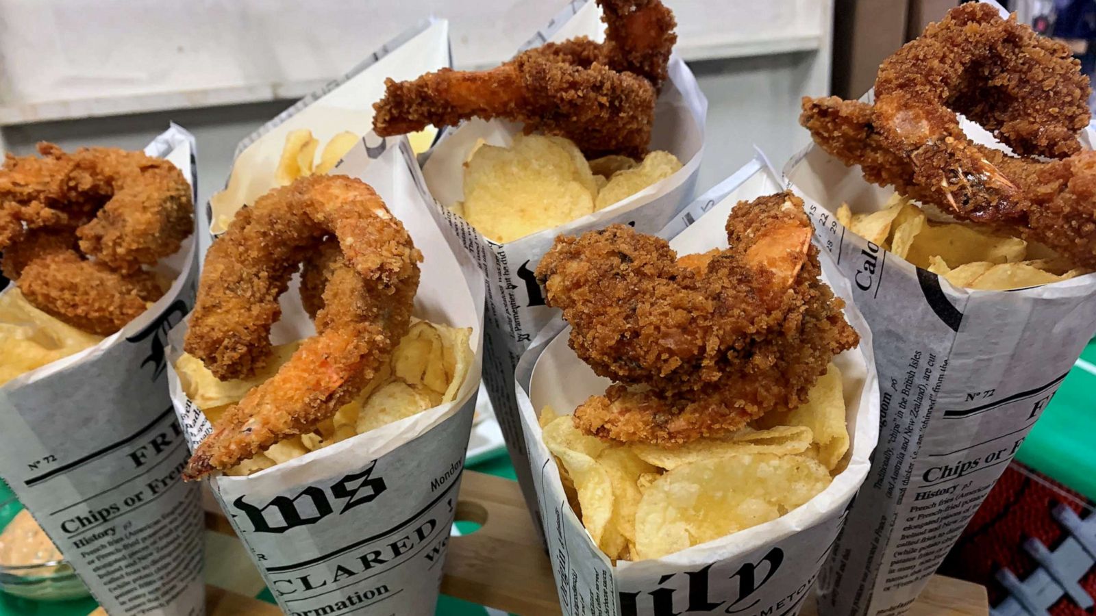 PHOTO: Chef Antonia LoFaso's fried shrimp and chips.