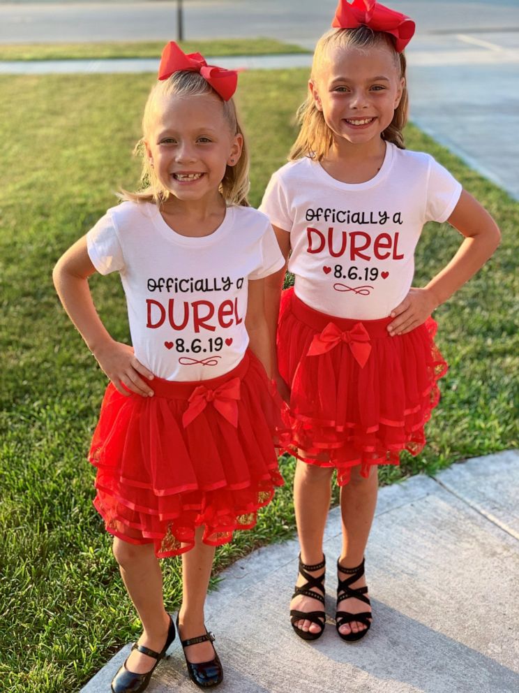 PHOTO: Sisters Mariah, 10, and Aubree, 7, were formally adopted by the Durels on August 6, 2019.