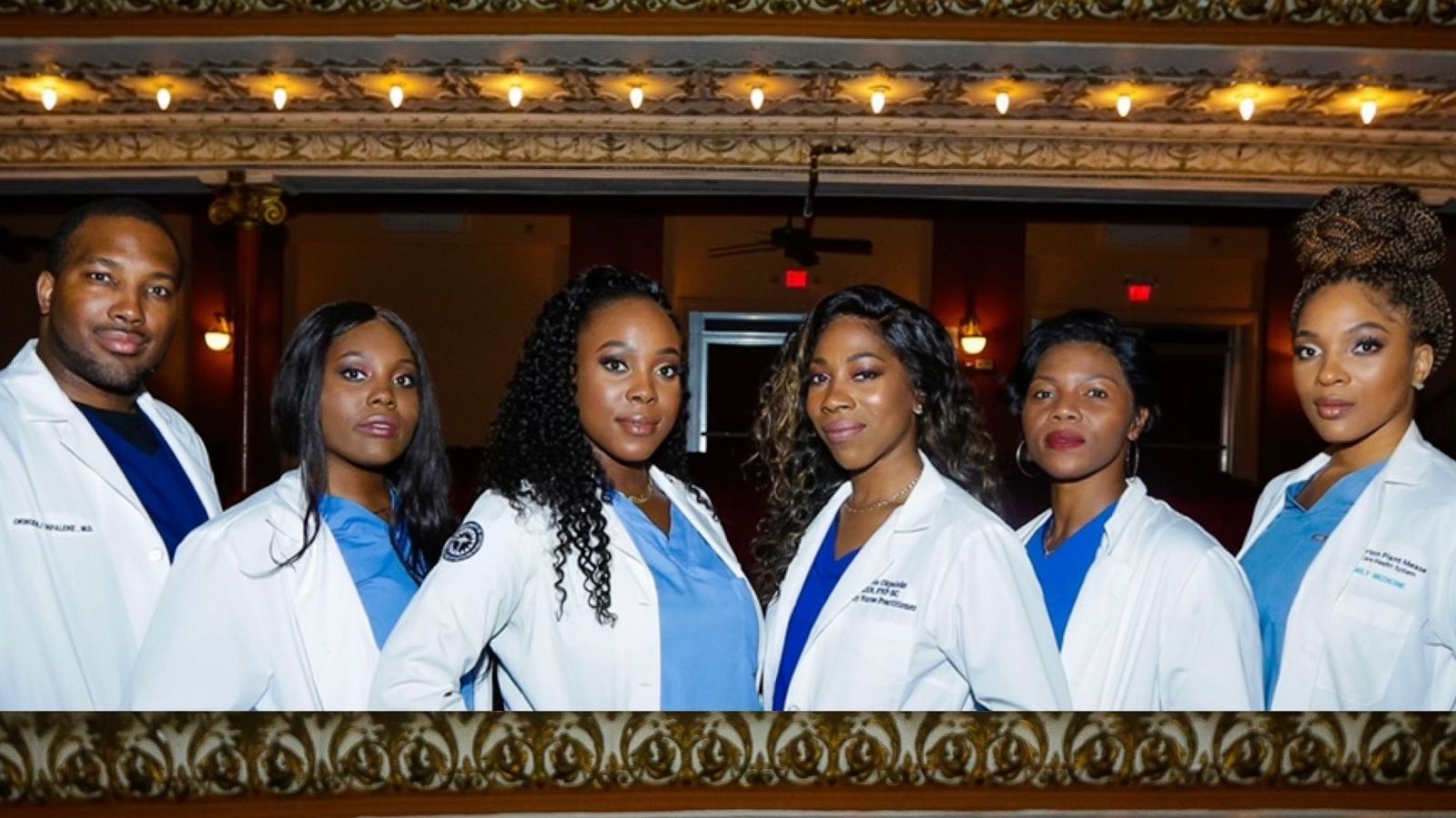 PHOTO: Appearing from left to right are siblings Okway Okpalke, MD, Chinelo Okpalke, PA, Nkiru Osefo, MD, Ifeoma Okpalke, NP, Queenate Okpalke, NP and Chinyere Okpaleke. The photo was captured in Tampa, Florida.