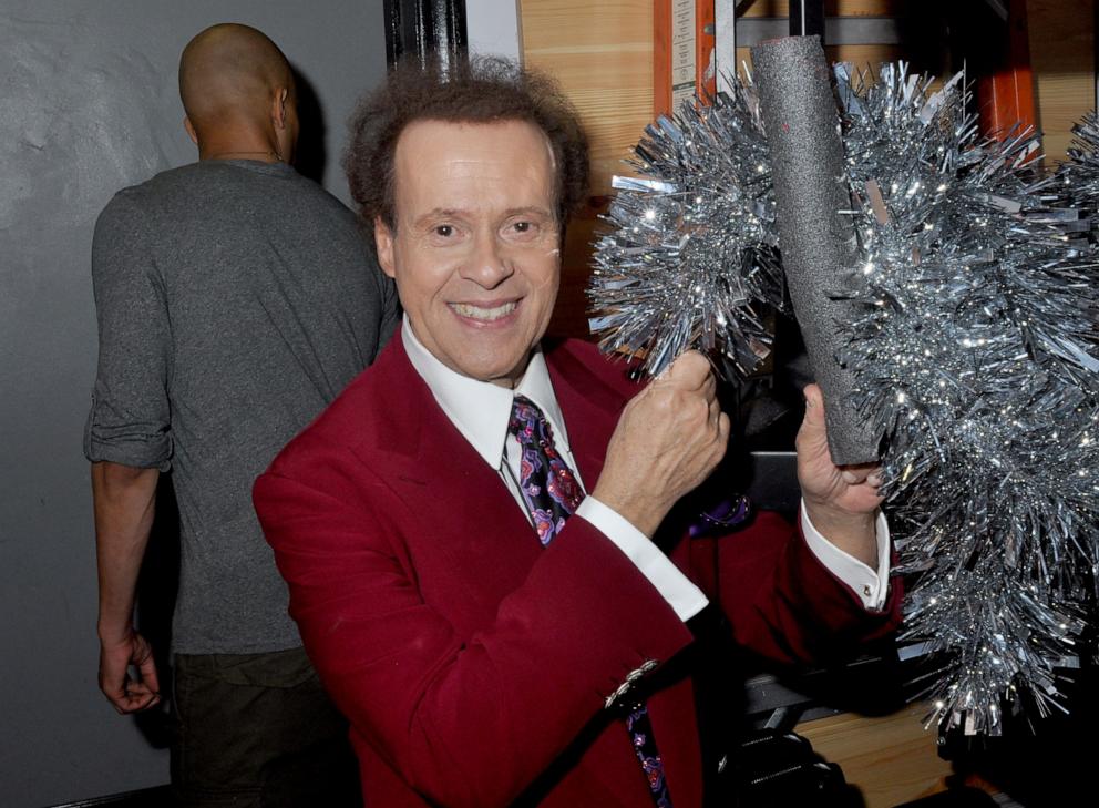 PHOTO: Richard Simmons post performance at SPARKLE: An All-Star Holiday Concert at ACME Comedy Theatre, Dec. 13, 2013, in Los Angeles.